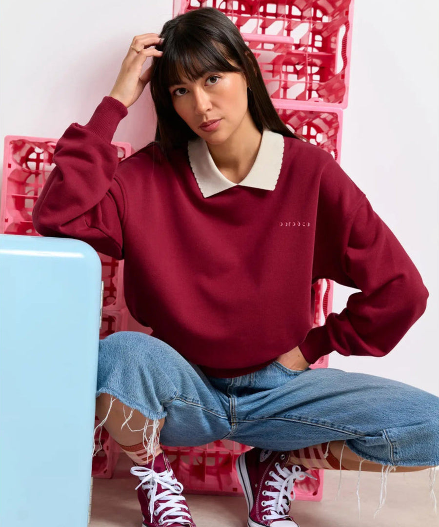 Sweat Geri bordeaux en coton biologique Perpète