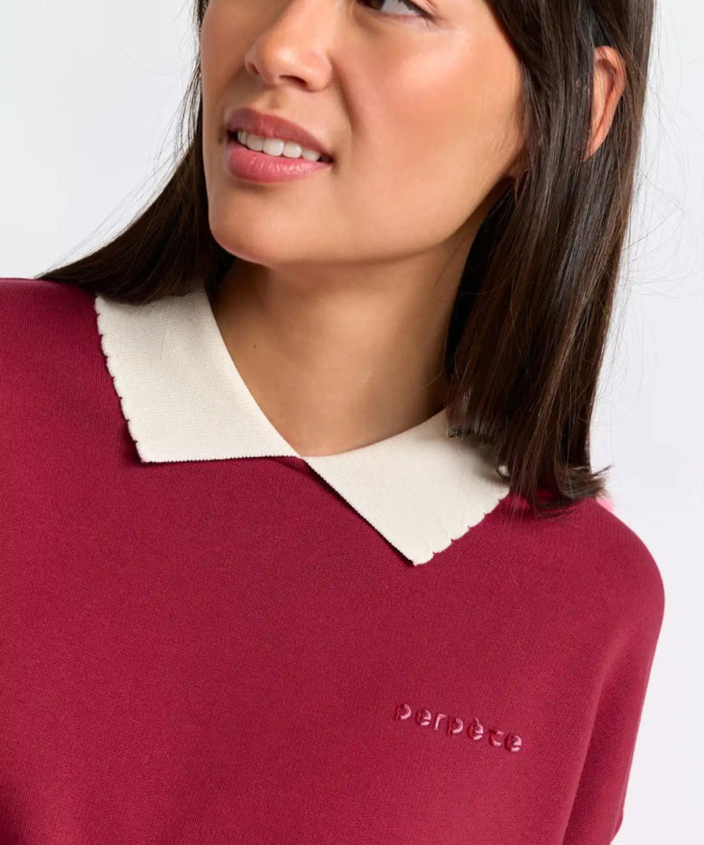 Sweat Geri bordeaux en coton biologique Perpète