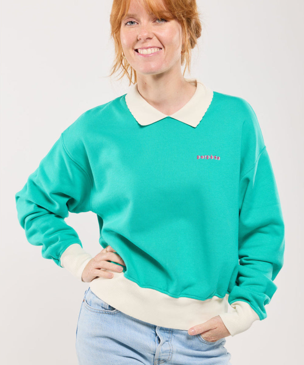 Sweat Geri vert en coton biologique Perpète