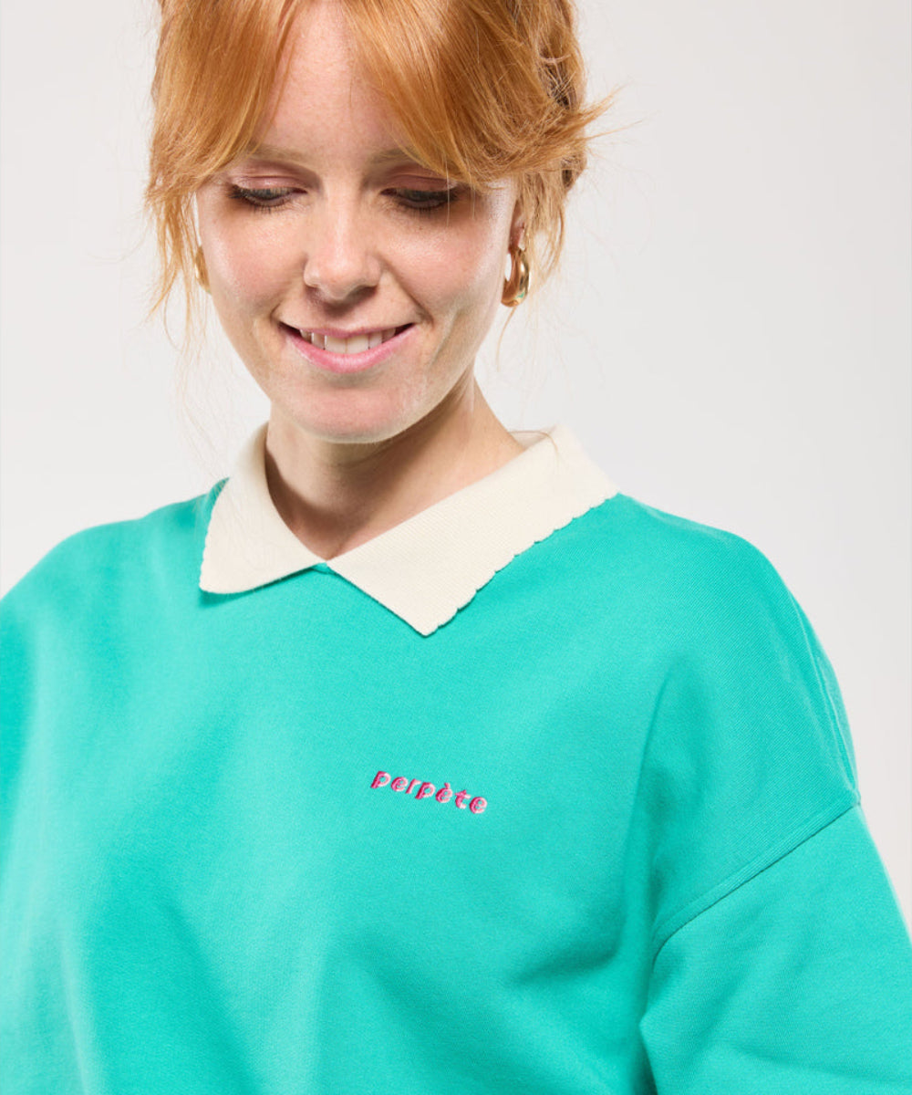 Sweat Geri vert en coton biologique Perpète