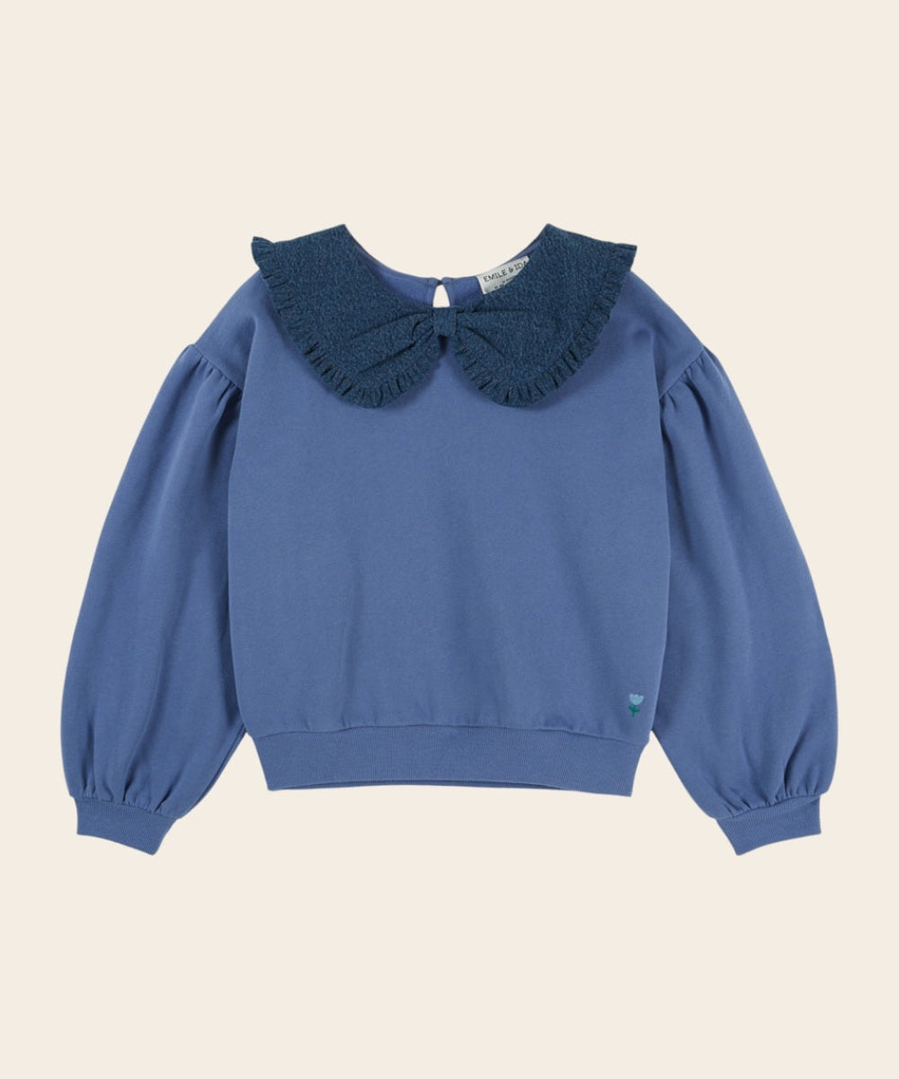 Sweat Grand Col Bleu