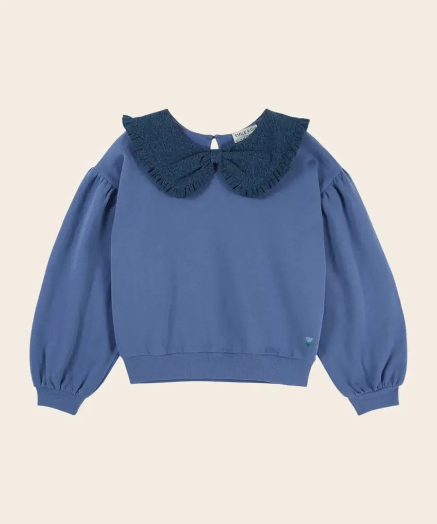 Sweat Grand Col Bleu