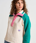 Sweat Justine beige en coton biologique Perpète
