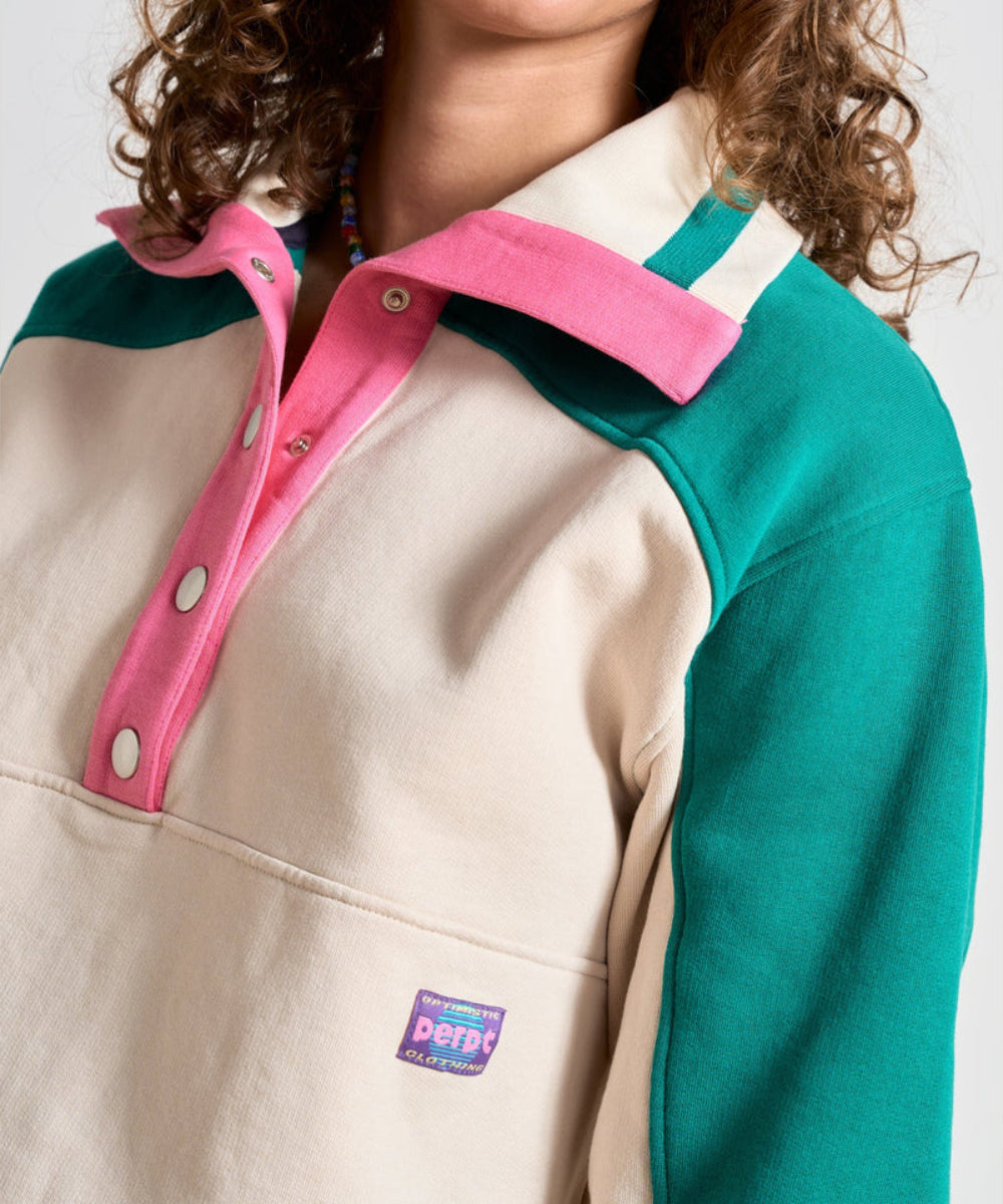 Sweat Justine beige en coton biologique Perpète