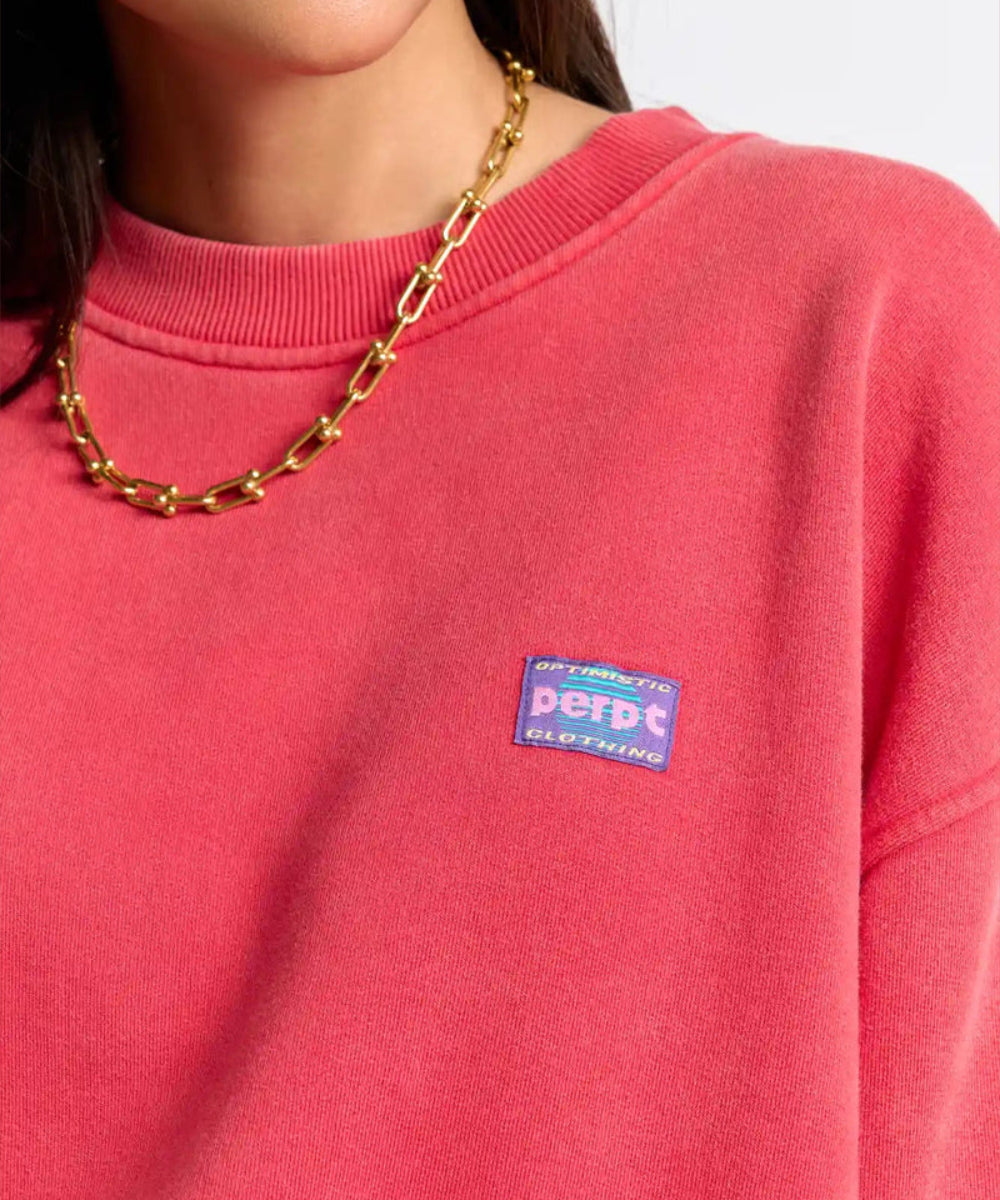 Sweat Kelly rouge en coton biologique Perpète