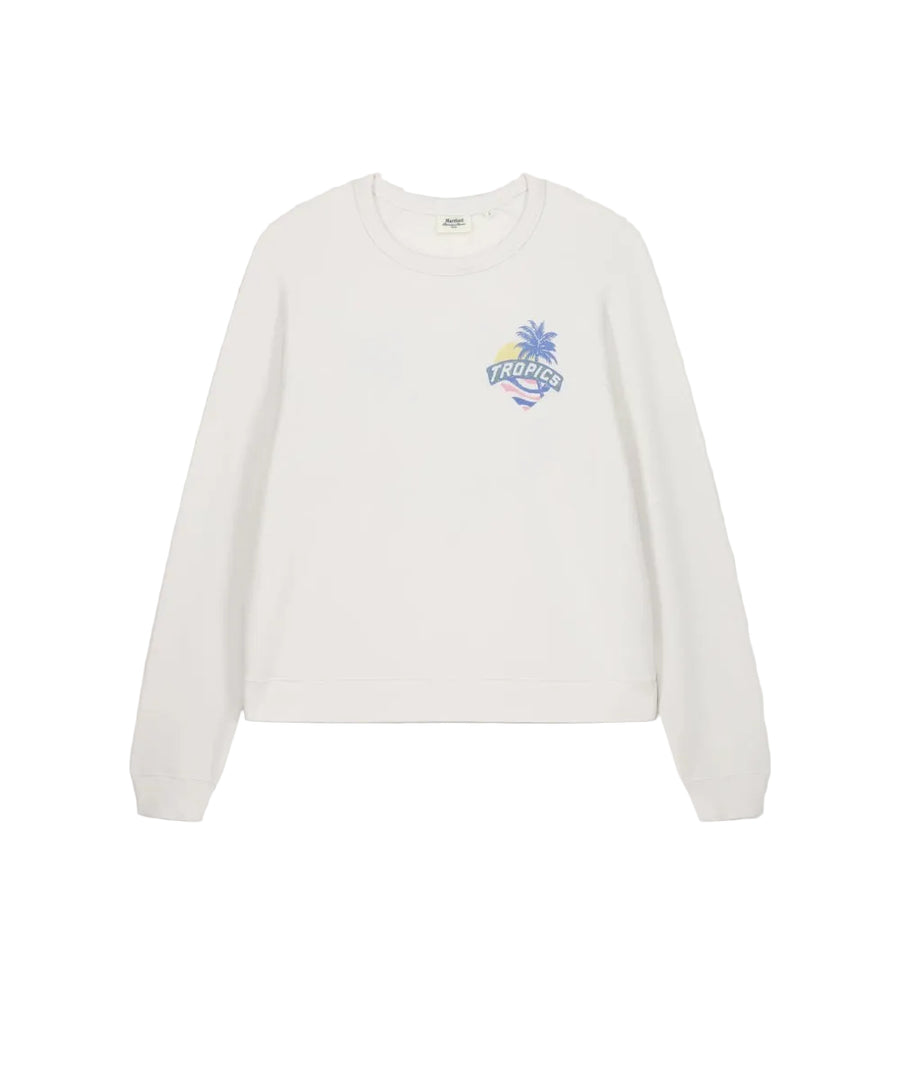 Détail du Sweatshirt Tatropic écru en molleton de Hartford