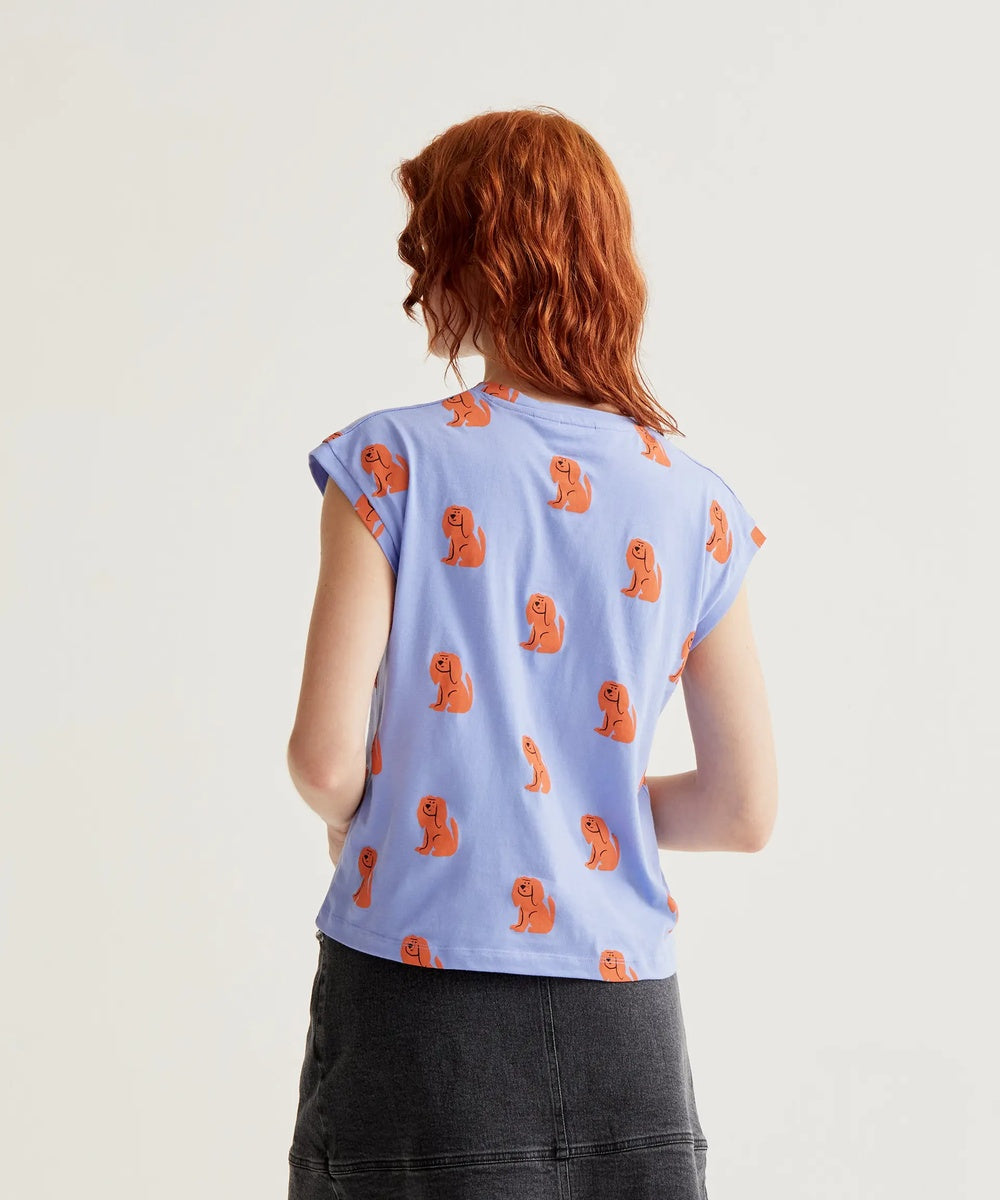T-Shirt imprimé Blue Dog de Compañía Fantástica