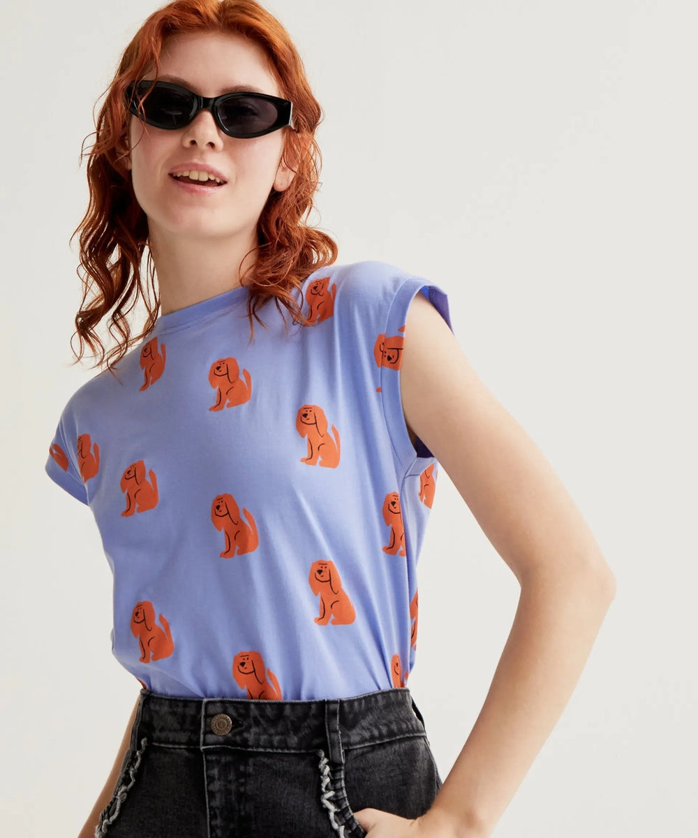 T-Shirt imprimé Blue Dog de Compañía Fantástica