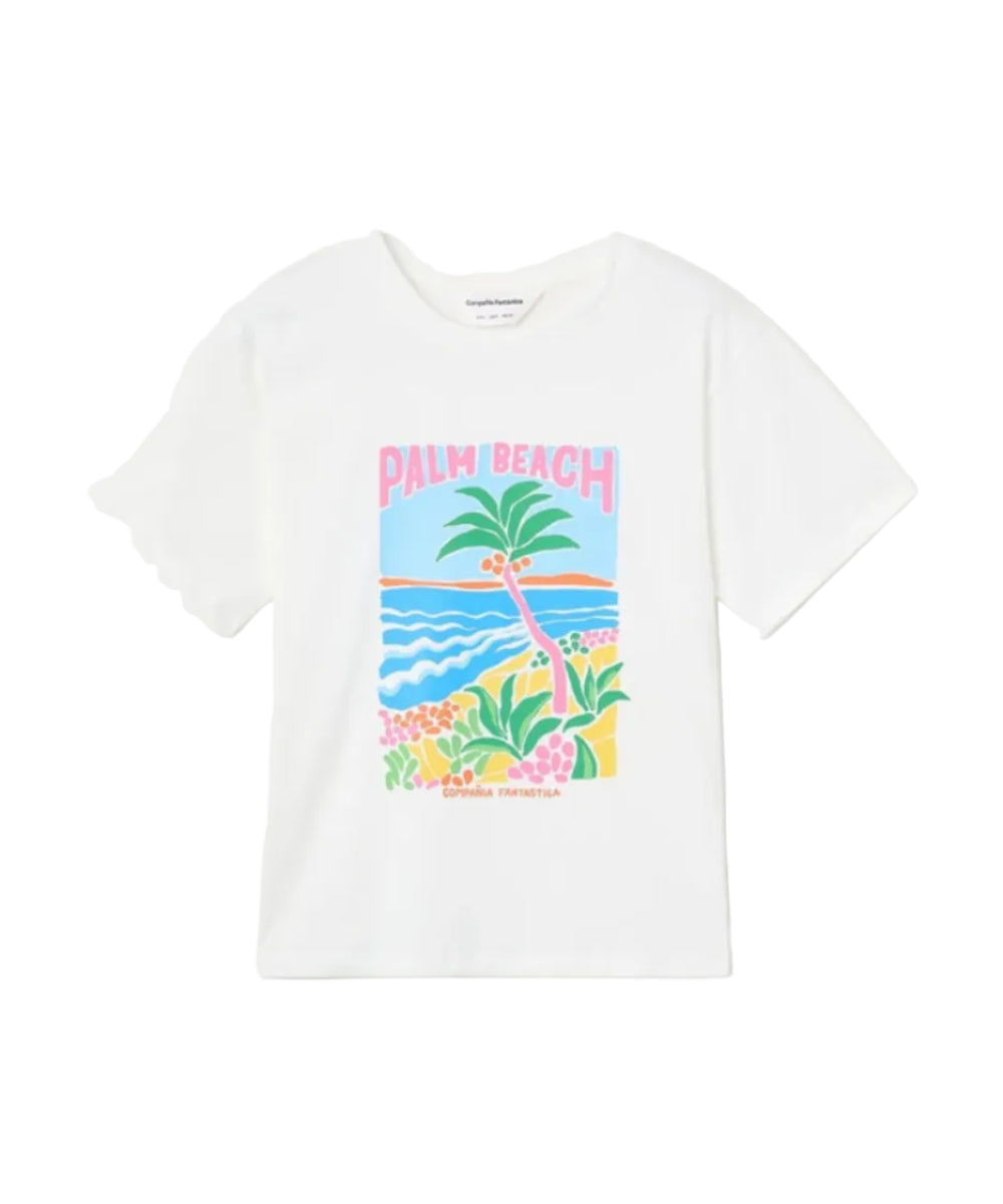 T-shirt Palm Beach blanc de Compañía Fantástica