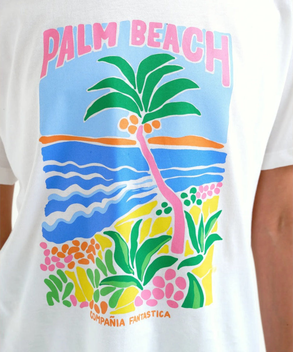 T-shirt Palm Beach blanc de Compañía Fantástica
