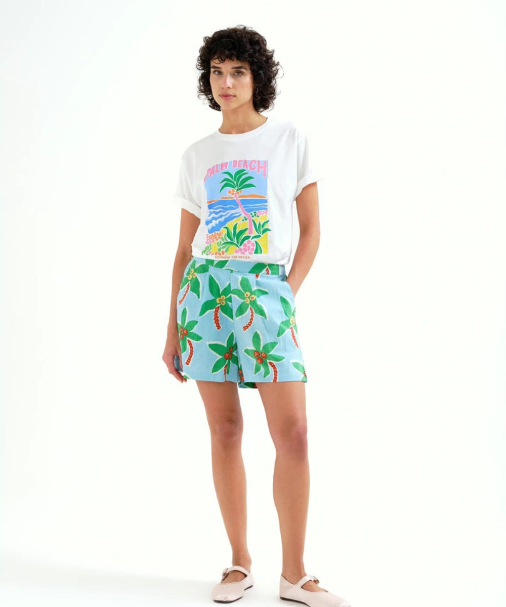 T-shirt Palm Beach blanc de Compañía Fantástica