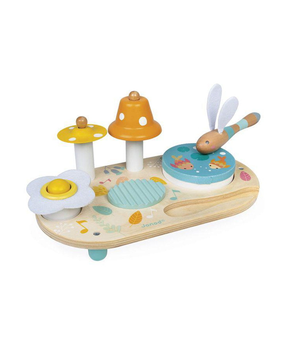 Table musicale en bois Pure de la marque Janod, sur fond blanc