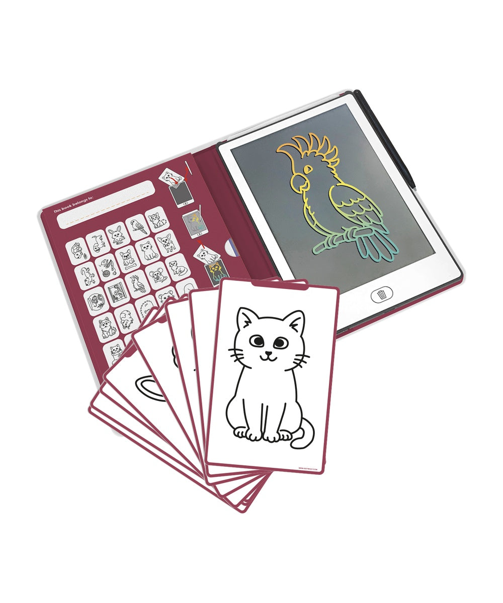 Tablette à dessin Kidydraw-Mini Animaux de compagnie de Kidywolf