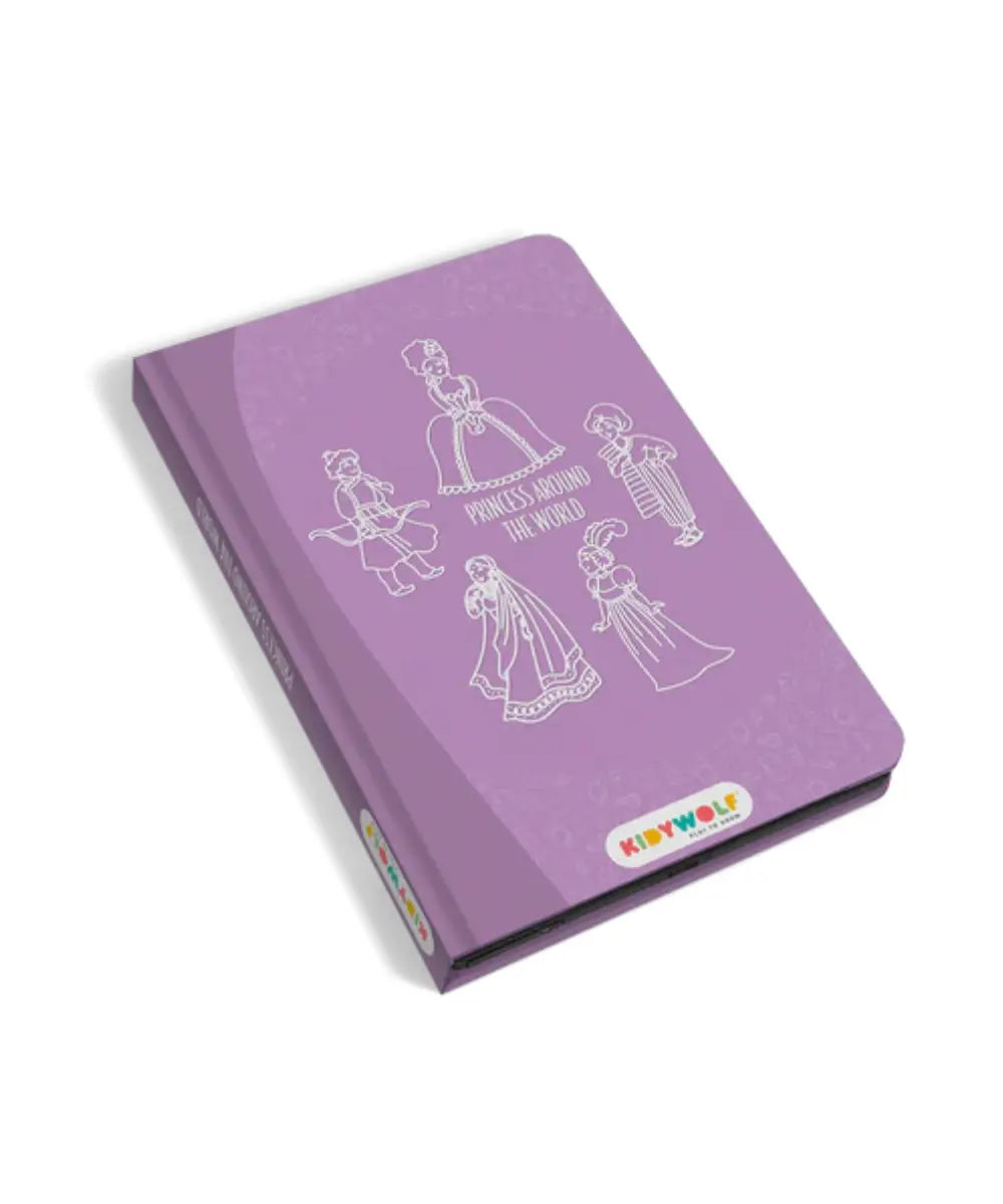 Petite tablette lumineuse de dessin rose Kidydraw Mini sur le thème des princesses avec des calques de modèles à décalquer
