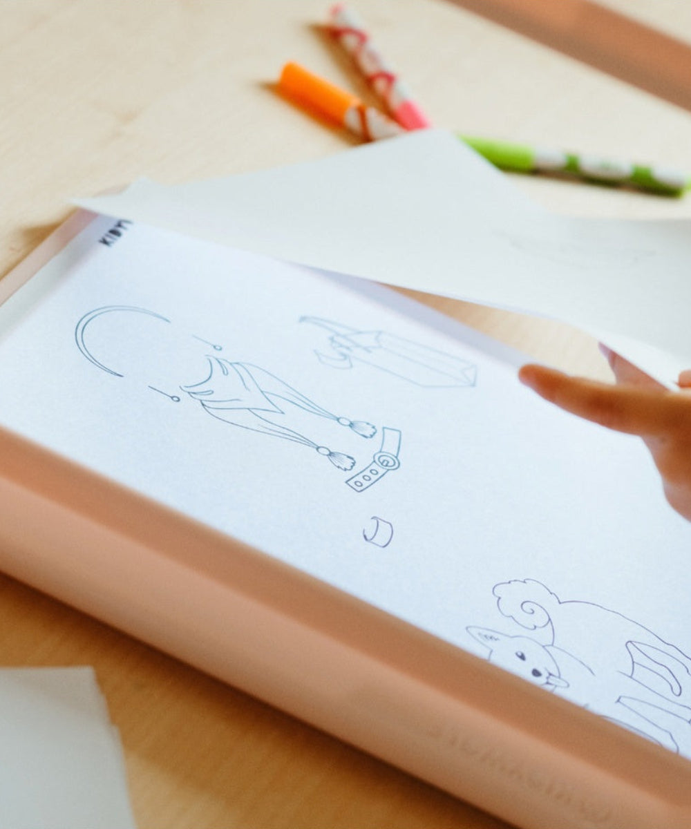 Tablette lumineuse Kidydraw-Pro Fashion rose de Kidywolf
