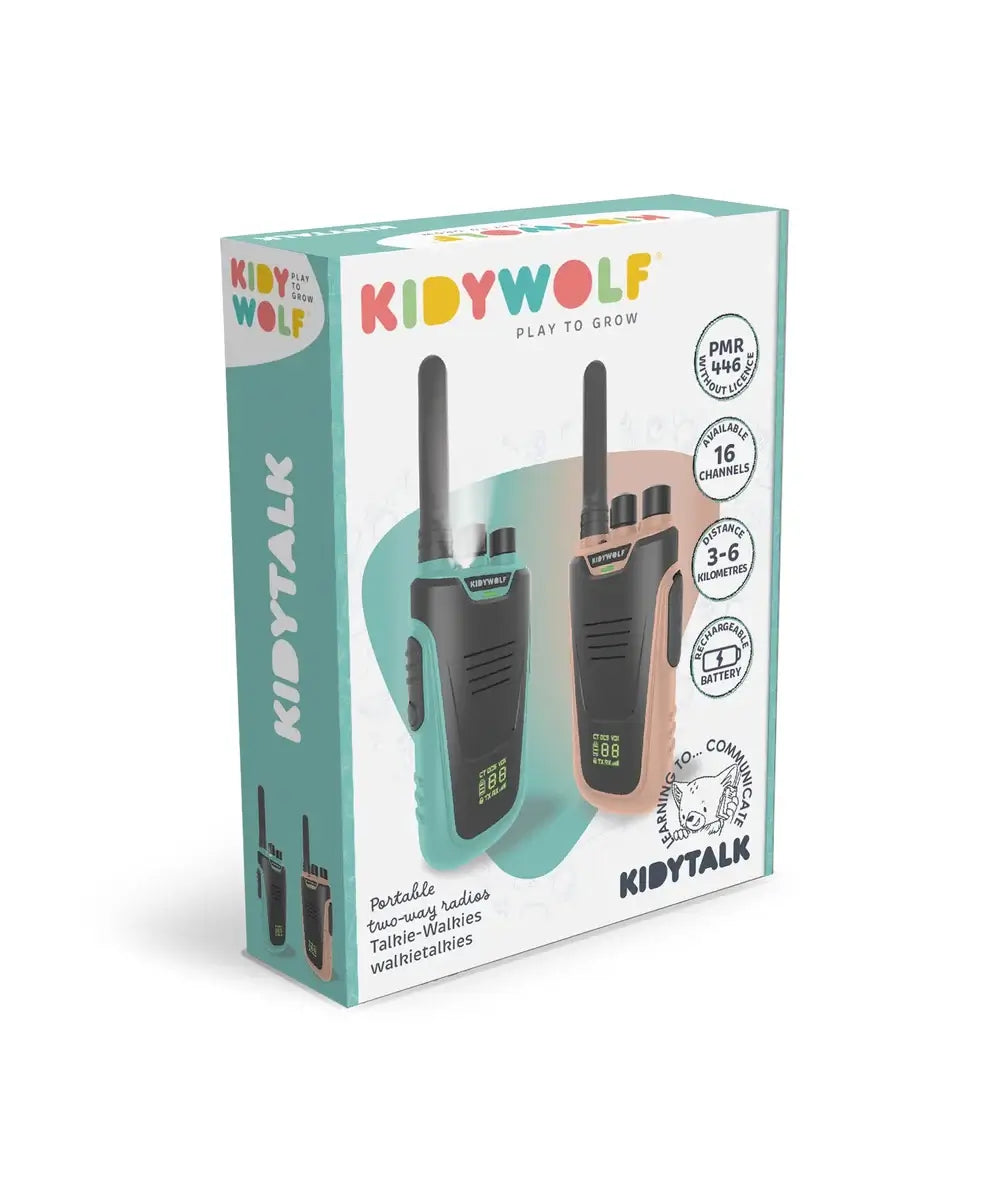 Talkies-walkies Kidytalk nude et cyan Kidywolf