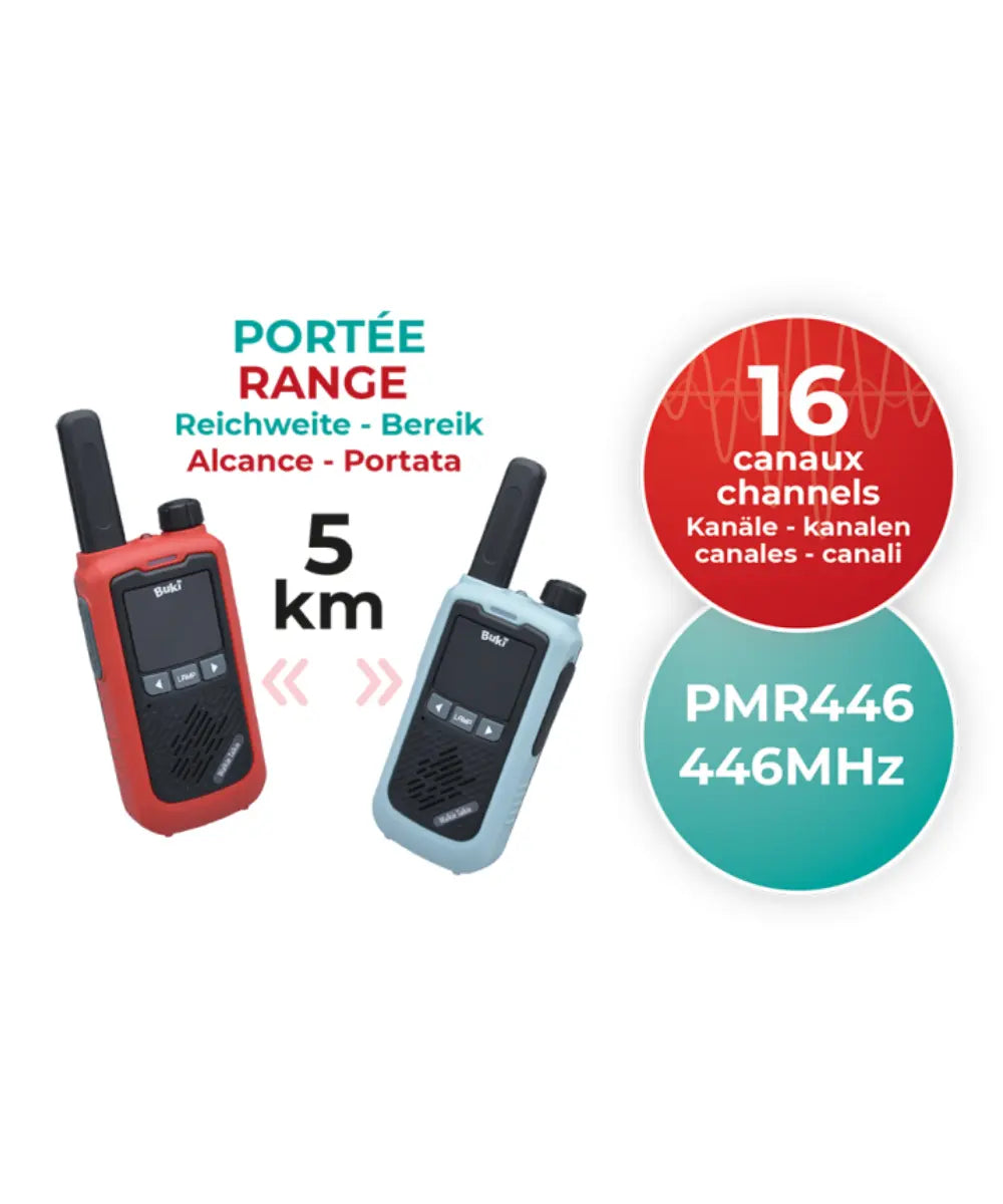 Talkies-walkies rechargeables de la marque pour enfants Buki France