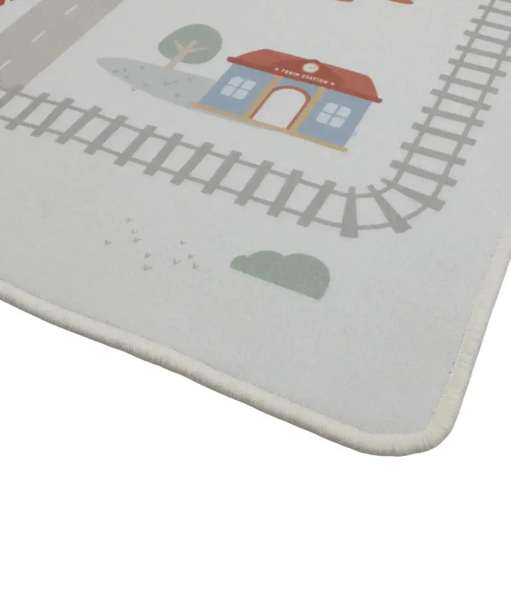 Zoom sur les finitions du tapis circuit de Little Dutch