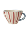 Tasse en céramique artisanale à rayures colorées peintes à la main marque Rice