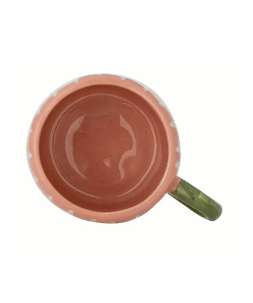 Vue de l'intérieur de la Tasse Nini Rose Rayures de Bloomingville