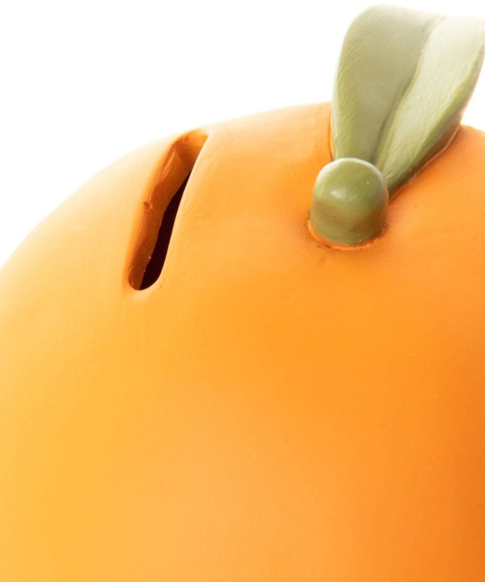 Tirelire enfant en forme d’orange souriante