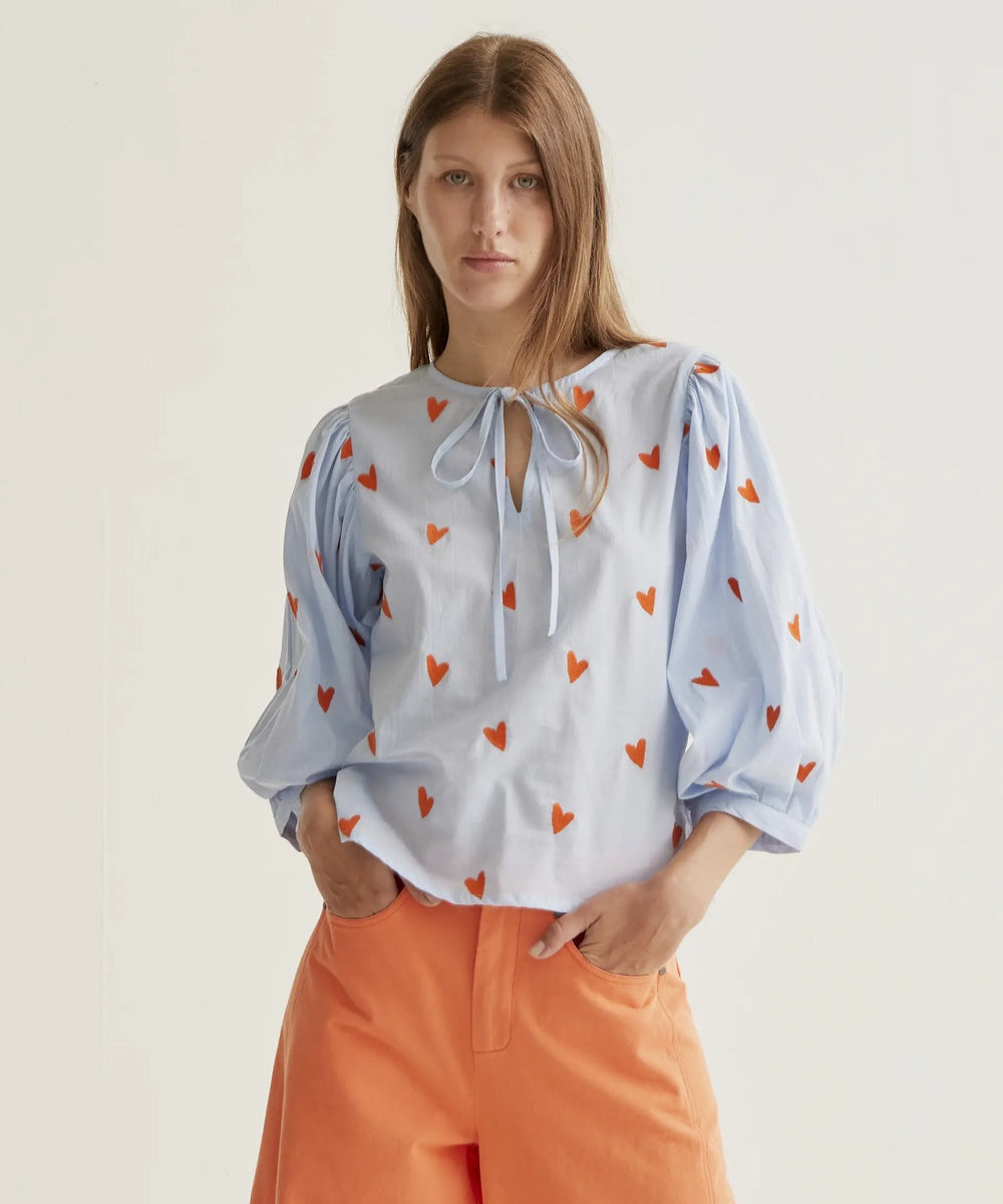 Top broderie cœurs de Compañía Fantástica