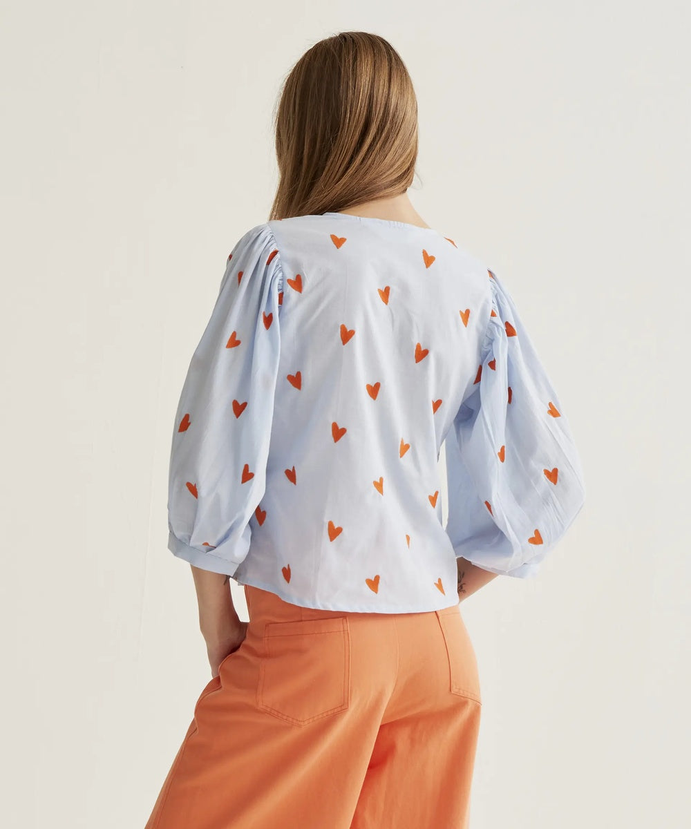 Top broderie cœurs de Compañía Fantástica