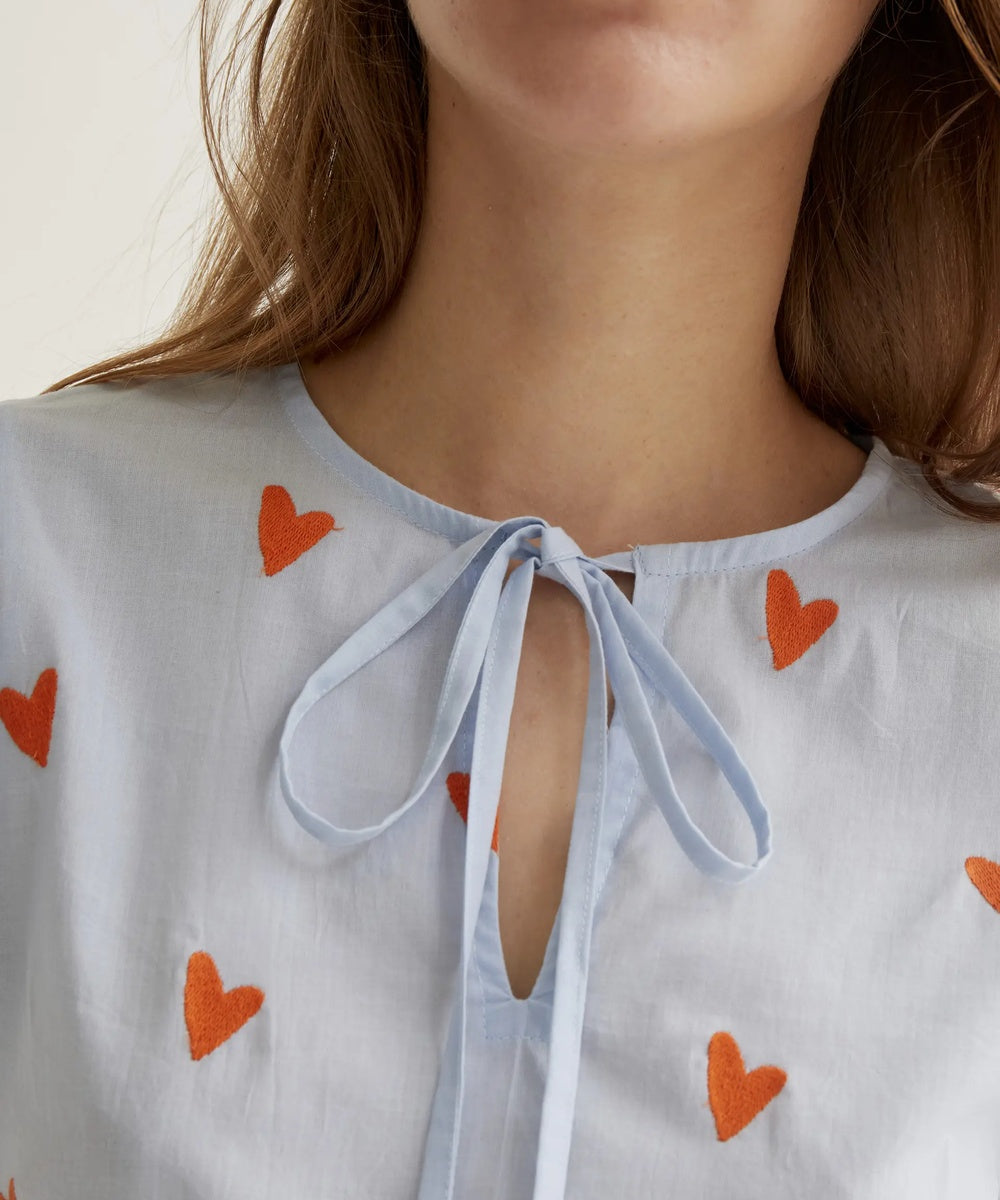 Top broderie cœurs de Compañía Fantástica