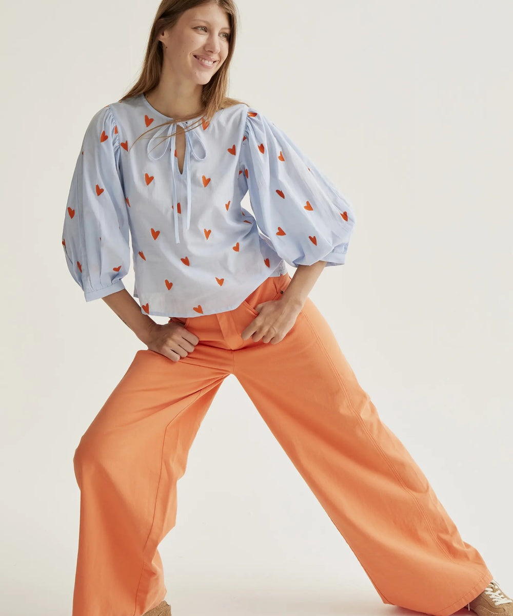 Top broderie cœurs de Compañía Fantástica
