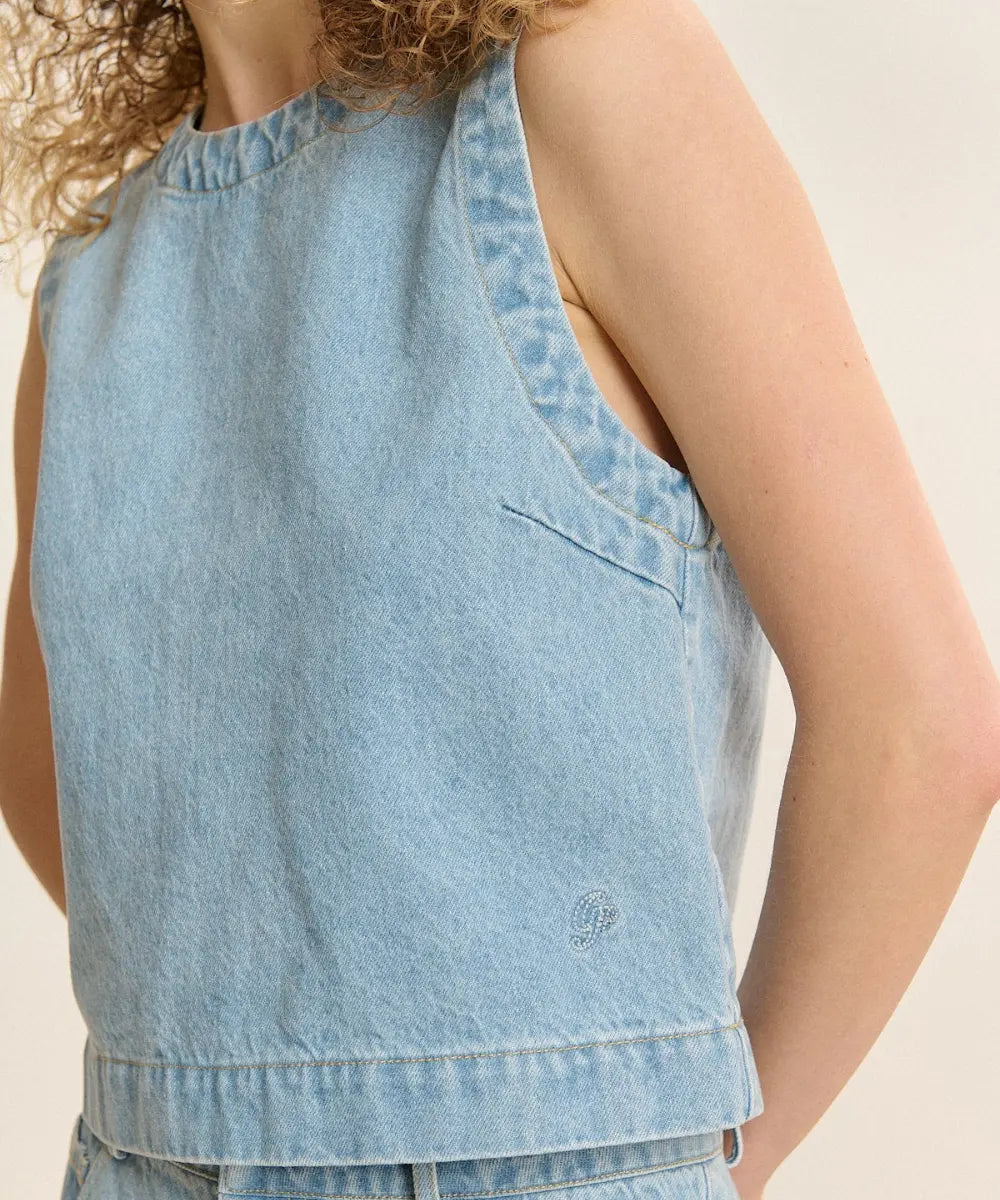 Top en jean Cesar de la marque Garance