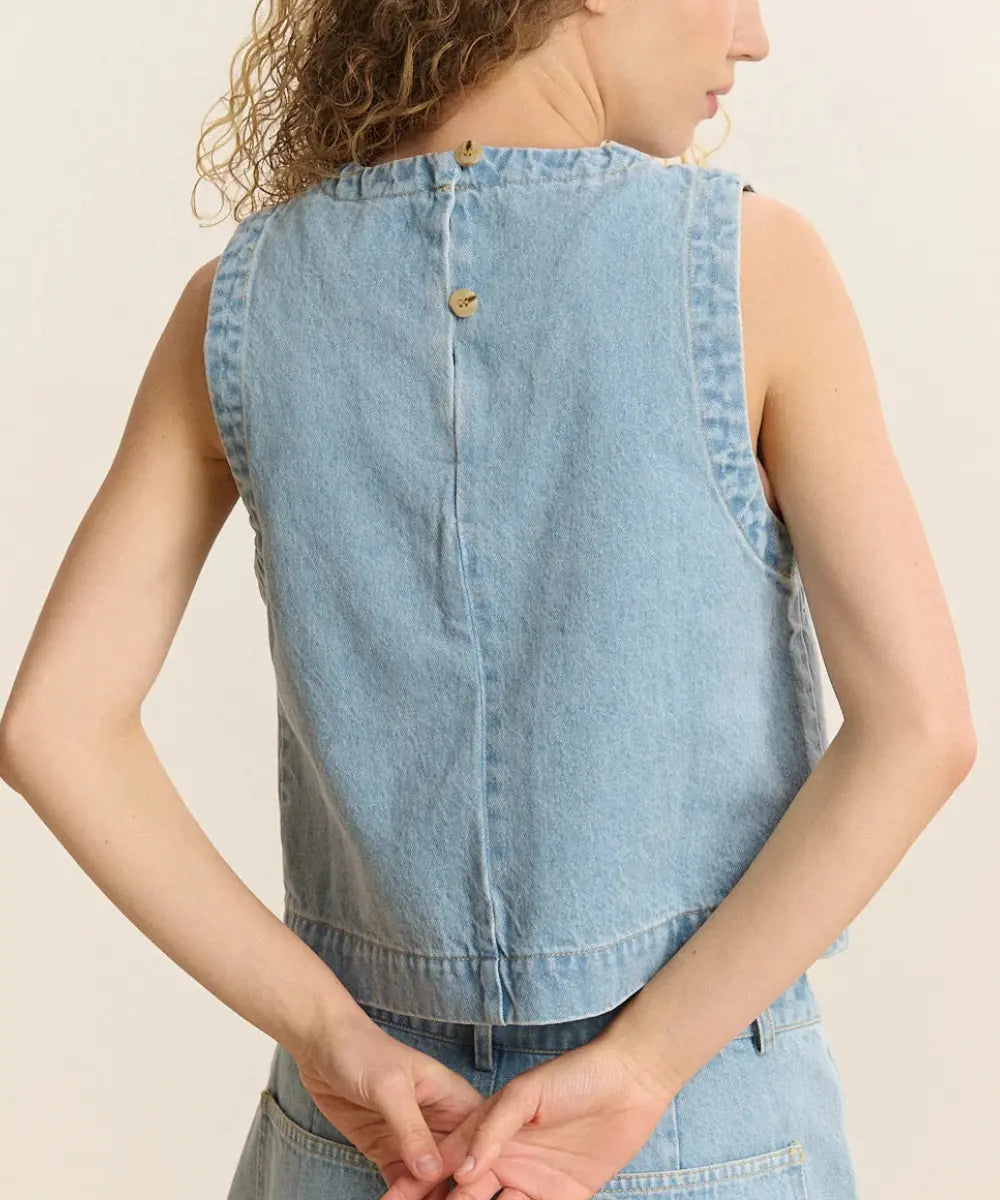 Top en jean Cesar de la marque Garance
