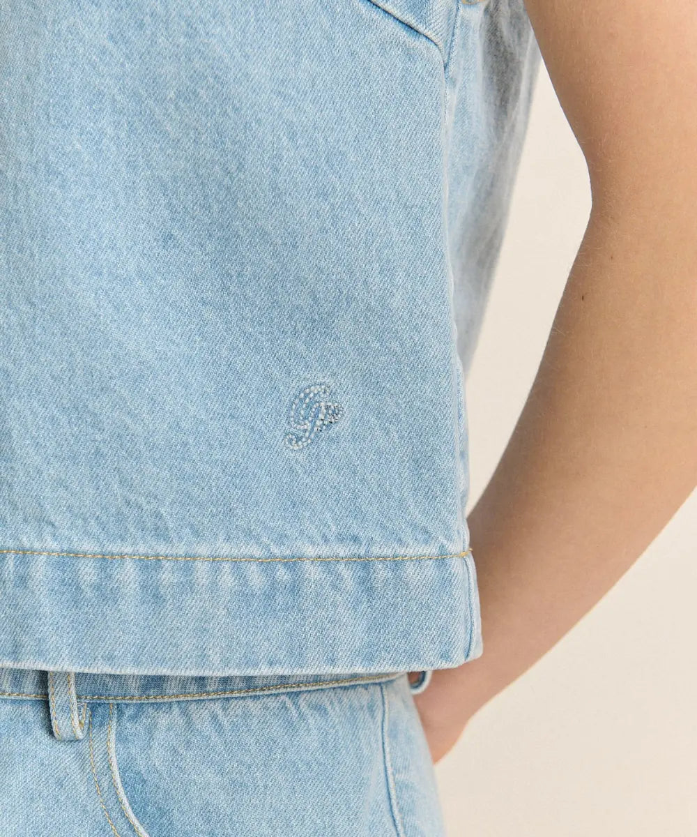 Top en jean Cesar de la marque Garance