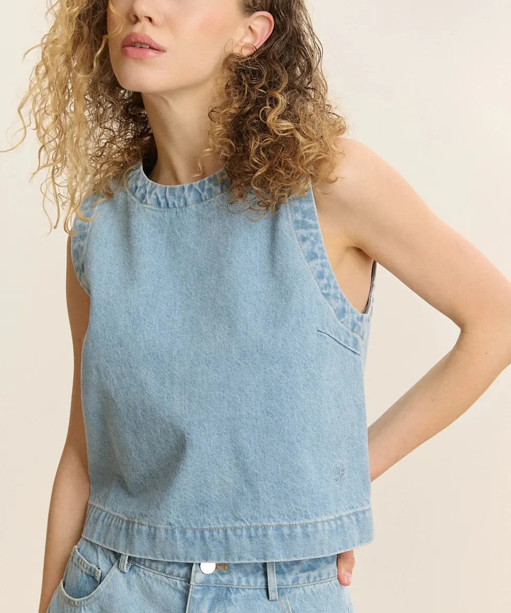 Top en jean Cesar de la marque Garance