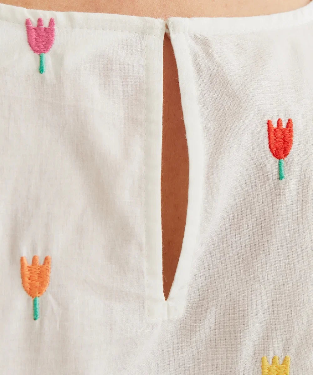 Top coton imprimé Multi Tulip de Compañía Fantástica