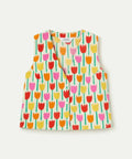 Top sans manches Tulipes de Compania Fantastica sur fond blanc