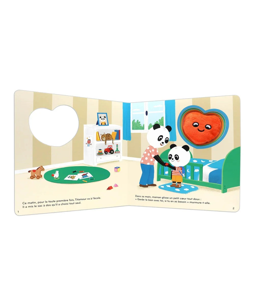 Livre Ma première journée d'école d'Auzou avec objet doudou détachable pour la rentrée en maternelle