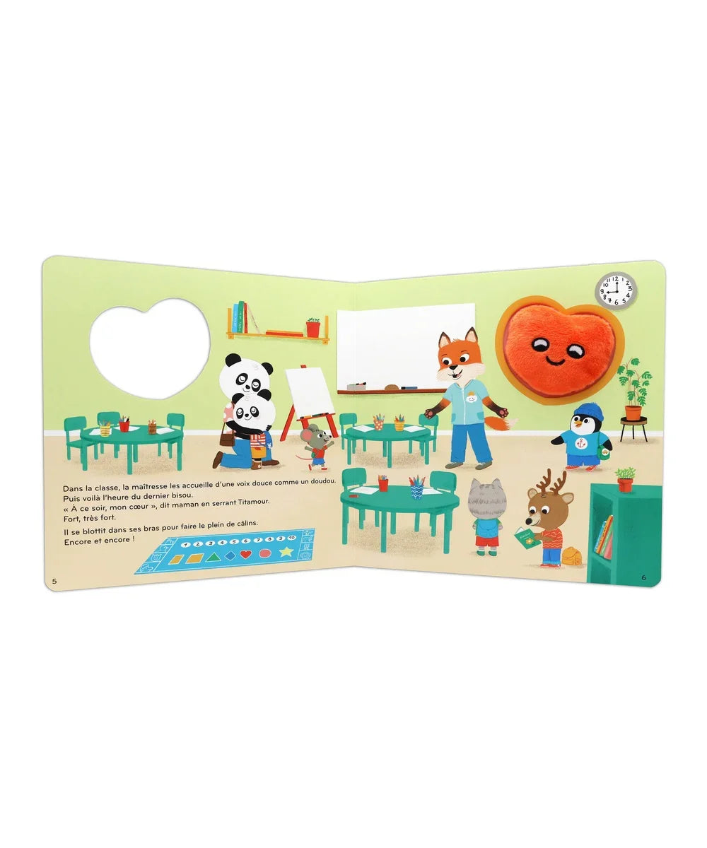 Livre Ma première journée d'école d'Auzou avec objet doudou détachable pour la rentrée en maternelle