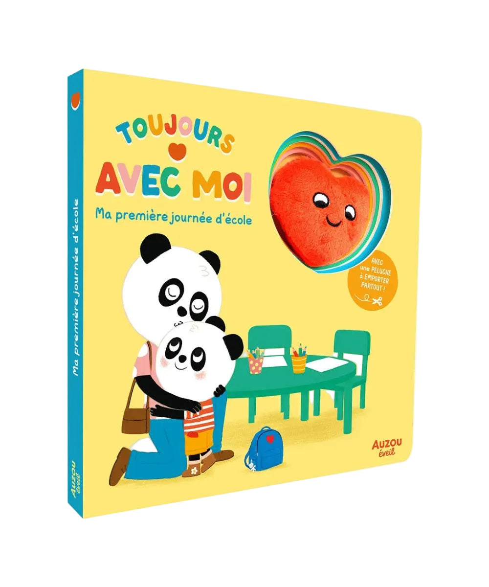 Livre Ma première journée d'école d'Auzou avec objet doudou détachable pour la rentrée en maternelle