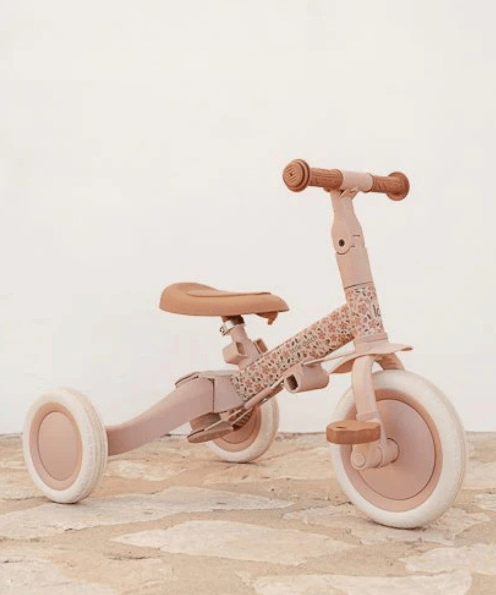 Tricycle 4-en-1 Fairy Floral Rose de la marque pour enfants, Little Dutch