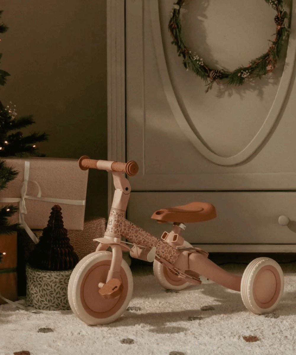 Tricycle 4-en-1 Fairy Floral Rose de la marque pour enfants, Little Dutch