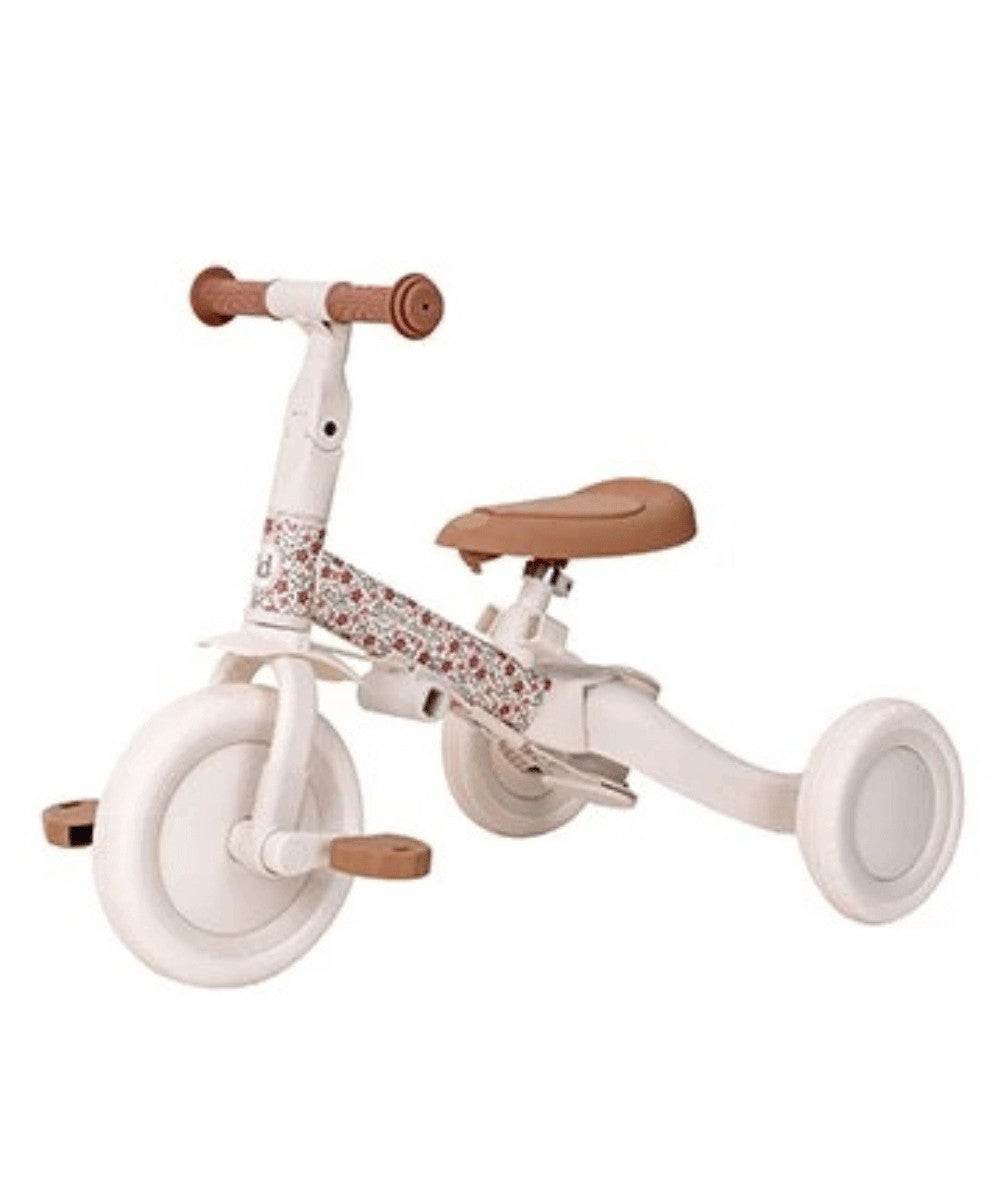 Tricycle 4-en-1 Sunny Floral Blanc de la marque pour enfants Little Dutch