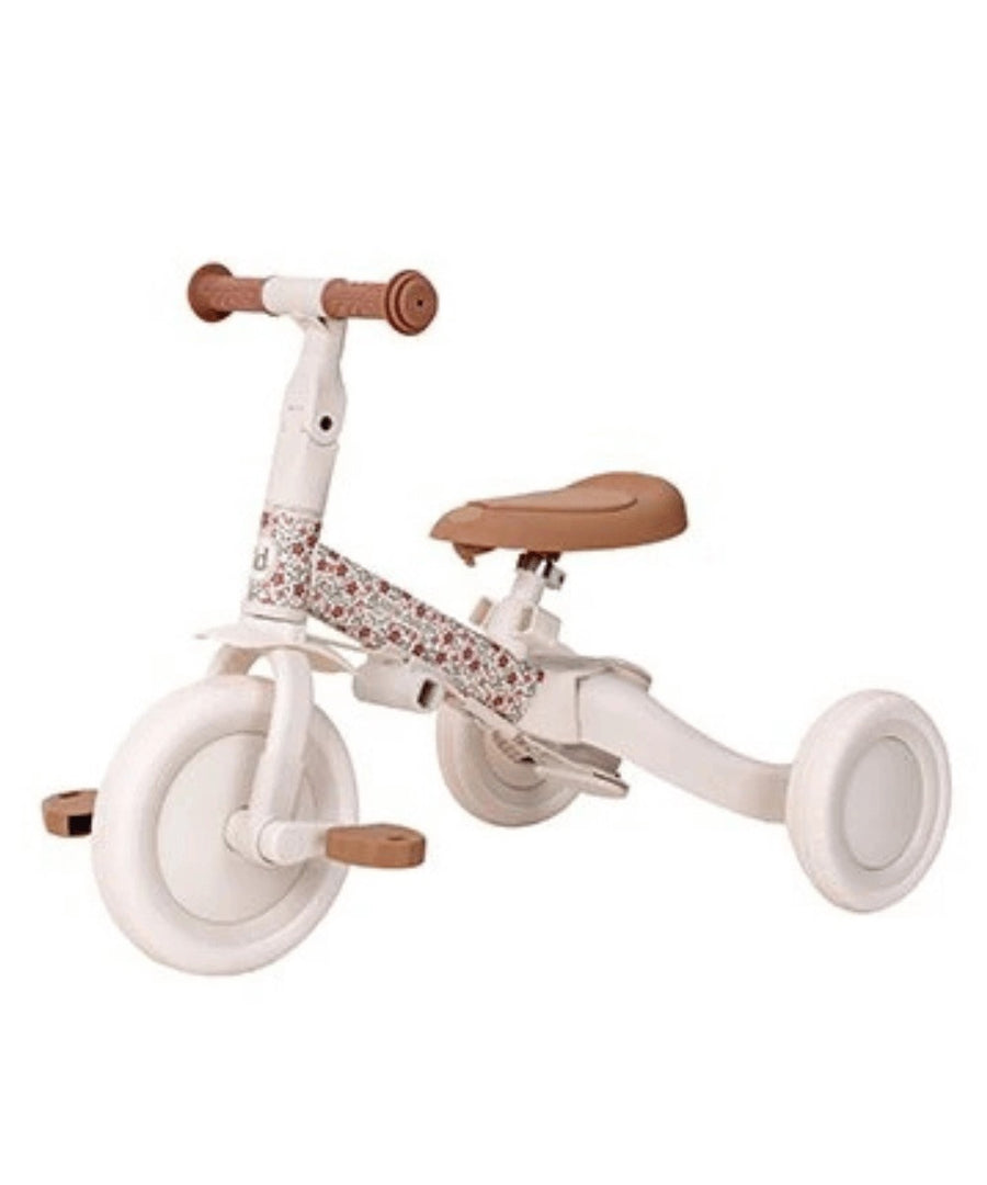 Tricycle 4-en-1 Sunny Floral Blanc de la marque pour enfants Little Dutch