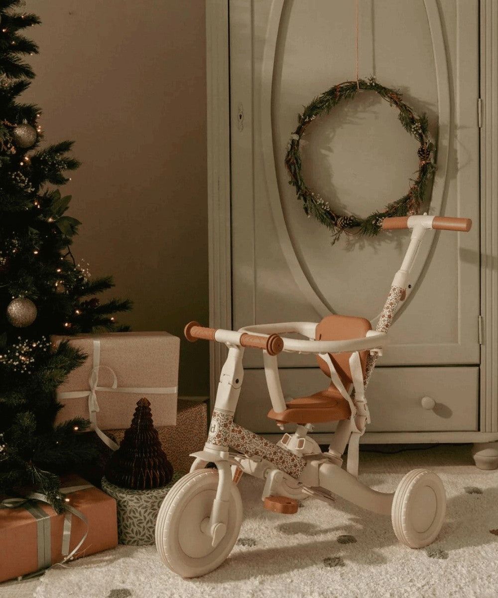 Tricycle 4-en-1 Sunny Floral Blanc de la marque pour enfants Little Dutch