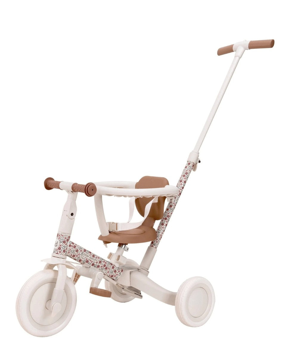 Tricycle 4-en-1 Sunny Floral Blanc de la marque pour enfants Little Dutch