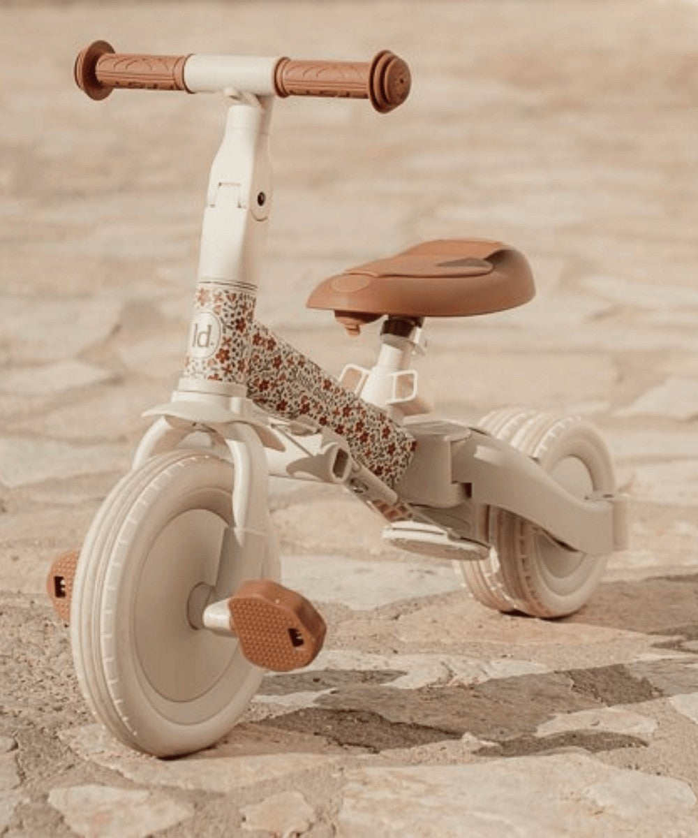Tricycle 4-en-1 Sunny Floral Blanc de la marque pour enfants Little Dutch