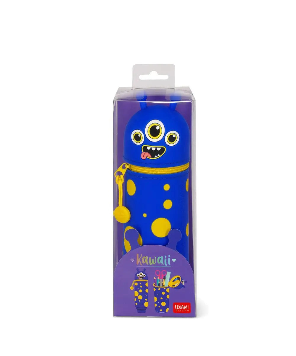 Vue produit de Trousse 2 en 1 en Silicone Monster « Aaargh-dorable! » de Legami sur fond clair