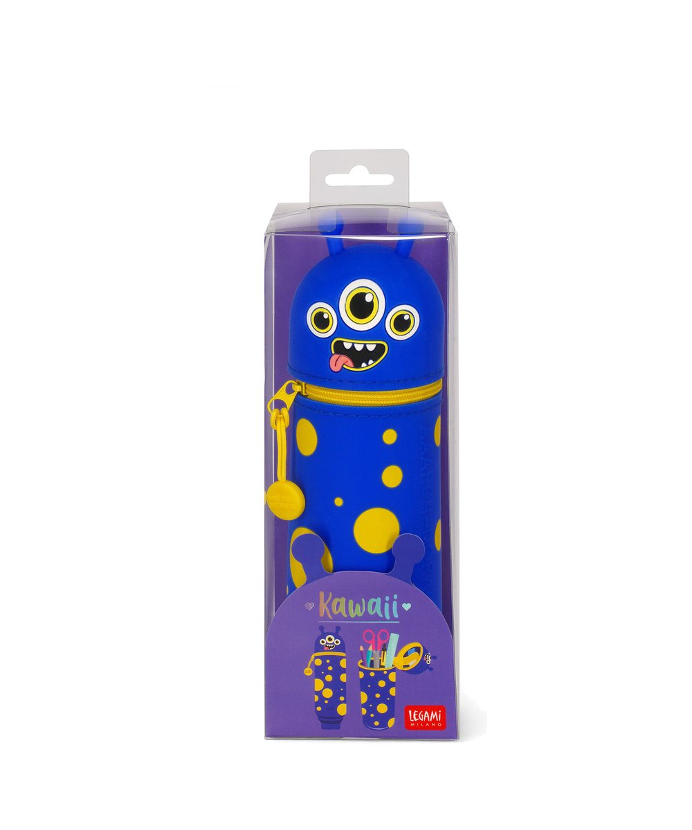 Vue produit de Trousse 2 en 1 en Silicone Monster « Aaargh-dorable! » de Legami sur fond clair