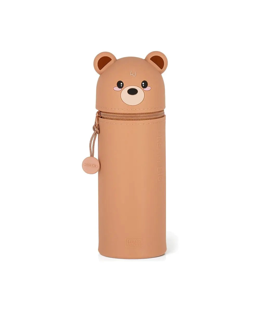 Trousse 2 en 1 en Silicone Teddy Bear « Dream Big » de Legami sur fond clair
