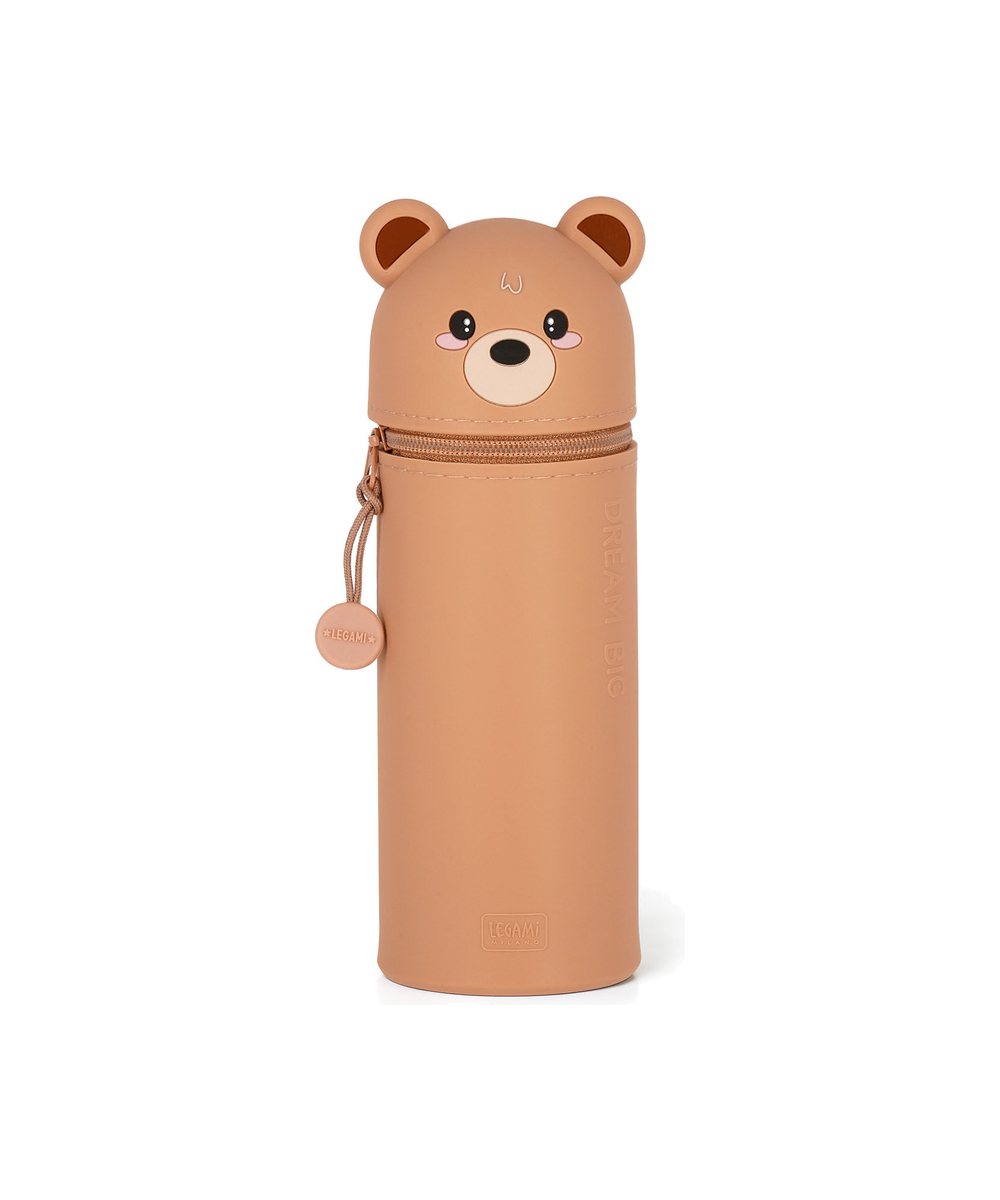 Trousse 2 en 1 en Silicone Teddy Bear « Dream Big » de Legami sur fond clair