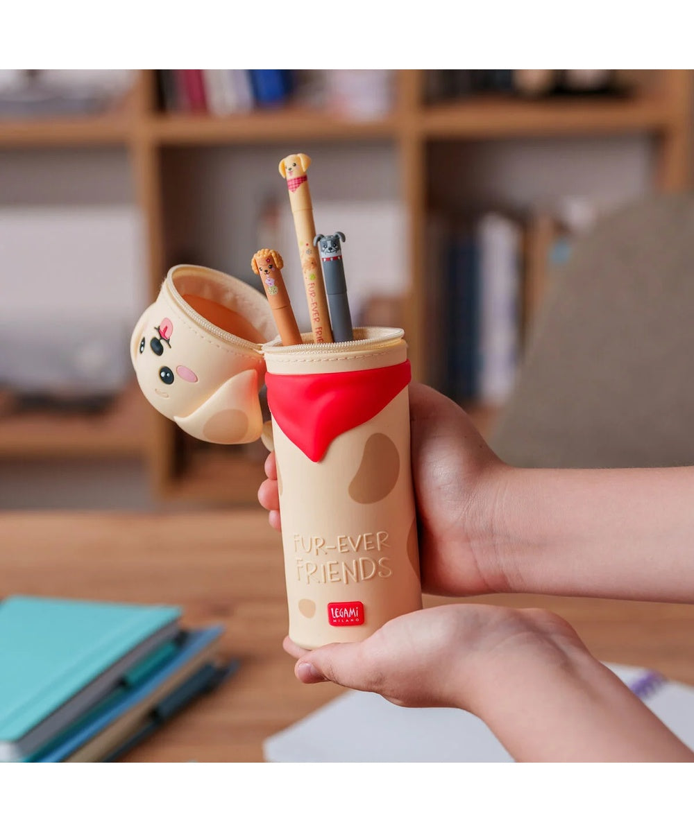 Trousse en Silicone Souple 2-en-1 - Kawaii Golden Legami